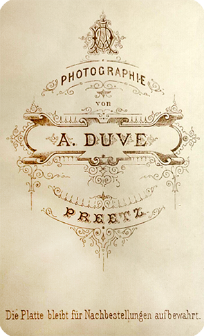 CDV Preetz Duve Junger Mann verso