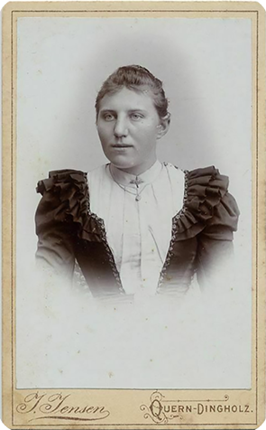 CDV Quern-Dingholz - Damenbrustbild - recte