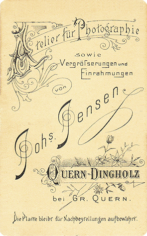 140401 - CDV - Quern - Jensen - Metzger mit Hund - verso