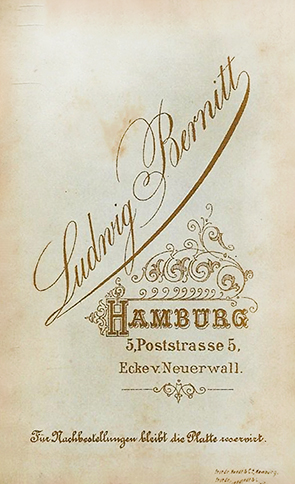 CDV Ratzeburg Bernitt Damenportrait - verso