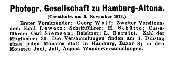 Photographische Gesellschaft - Bernitt - klein