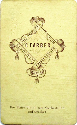 CDV Rendsburg Frber Damenbildnis 1 verso