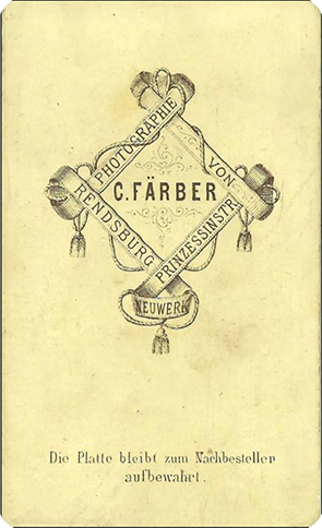 CDV Rendsburg Frber Frau und Kind verso