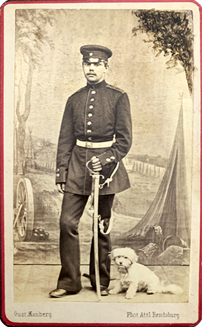 CDV Rendsburg - Kanberg, Gustav Soldat - Ganzbild recte