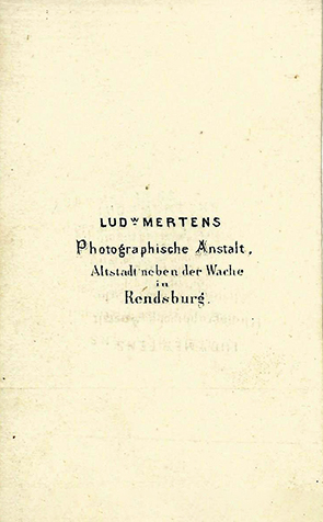 CDV Rendsburg Mertens junior - Stehender Soldat verso