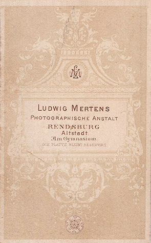 CDV Rendsburg Mertens junior - Soldat, Vignette verso