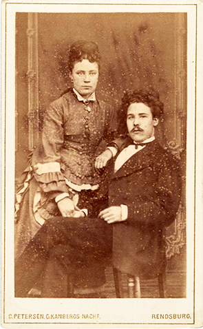 CDV Rendsburg Petersen - Paarbildnis recte