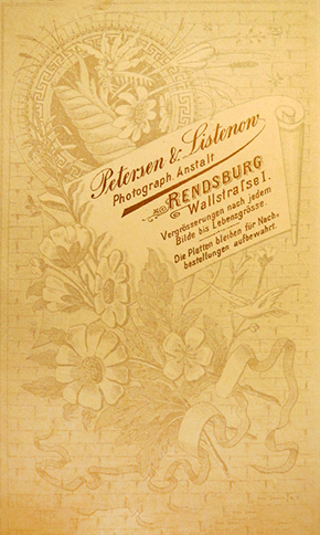 CDV Rendsburg Petersen - Baby verso