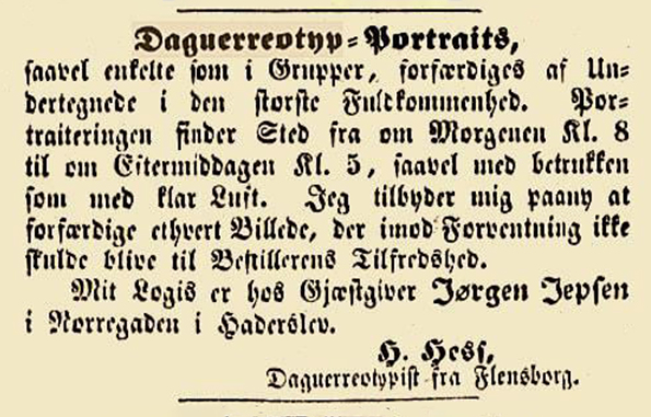 Schleswig Hess, Heinrich - Annonce Dannevirke