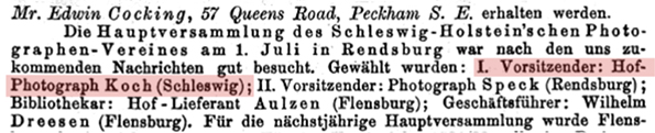 Schleswig - Koch - Photgraphische Correspondenz klein