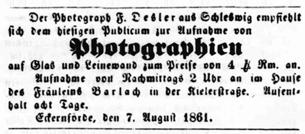 Schleswig - Desler - Annonce - N.N. Unigre