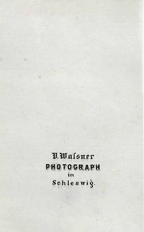 CDV Schleswig - Wassner - Damenportrait - verso