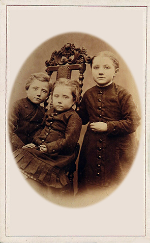 141103 - CDV - Sonderburg - Stoeckler - 3 Kinder Vignette - recte