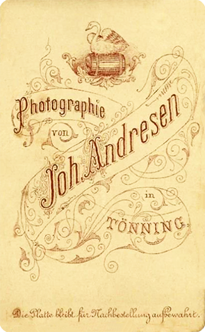 CDV  Tnning - Andresen, Johannes - Mann mit Pfeife verso