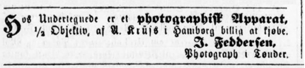 141302 - Tondern - Feddersen - Annonce 1867 - klein