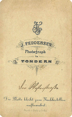 CDV Tondern - Feddersen - Vedute - verso