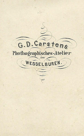 CDV Wesselburen Carstens Damenportrait verso