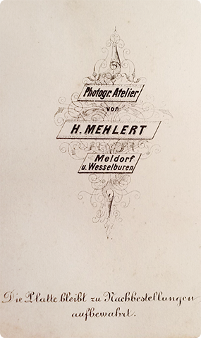 141702 - CDV - Wesselburen - Mehlert, H. Herrenkopf - verso - klein