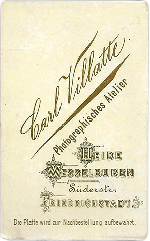 Wesselburen Vilatte CDV - Kinderganzbild verso