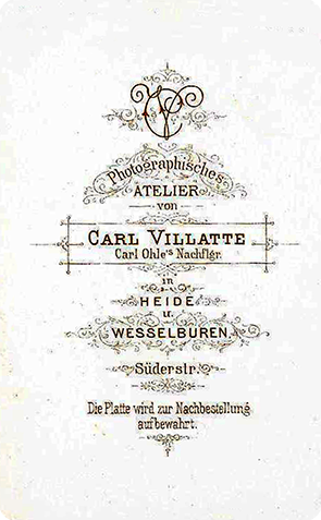 CDV Heide Vilatte - Stehende junge Frau - verso