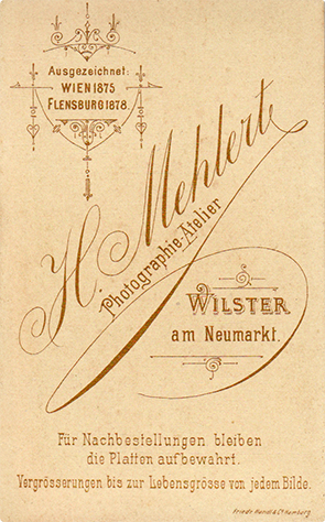 141901 - CDV - Wilster  - Mehlert - Junger Mann Vignette verso