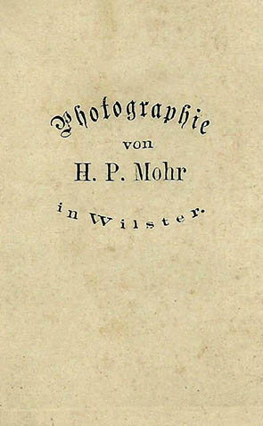 CDV Wilster - Mohr - Dame in Wei - verso