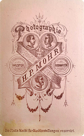 CDV Wilster - Mohr - Dame, schmal - verso