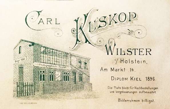 400150 - Wilster CDV Rckseite mit Glashaus - klein