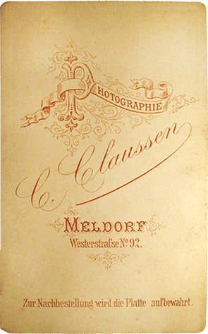 400460 - CDV - Claussen - Kind - verso - klein